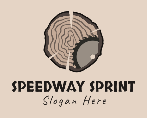 Timber Wood Log Saw logo design