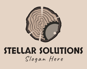 Timber Wood Log Saw logo design