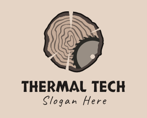 Timber Wood Log Saw logo design