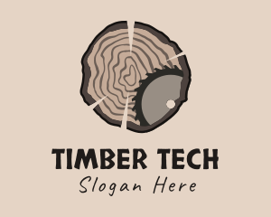 Timber Wood Log Saw logo