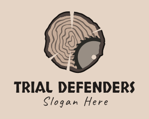 Timber Wood Log Saw logo design