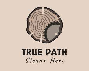 Timber Wood Log Saw logo design