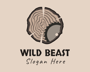 Timber Wood Log Saw logo design