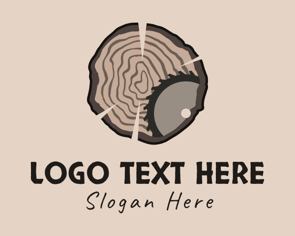 Woodcutting logo example 2