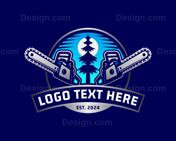 Lumberjack Chainsaw Woodcutter Logo