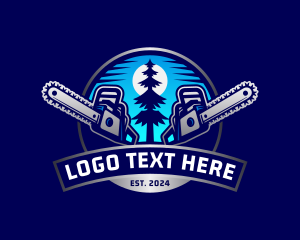 Lumberjack Chainsaw Woodcutter logo