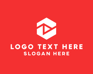 Hexagon Media Player logo design