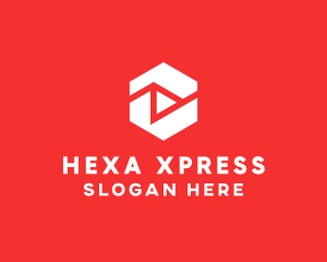 Hexagon Media Player logo design