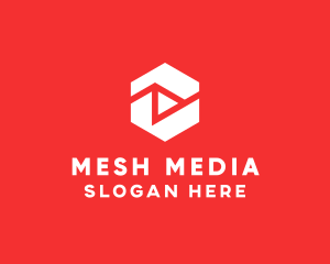 Hexagon Media Player logo design