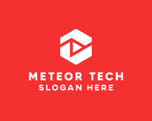 Hexagon Media Player logo design