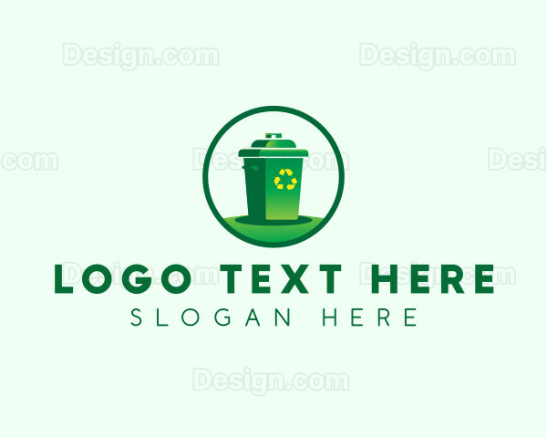 Garbage Bin Recycle Logo