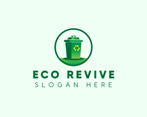 Garbage Bin Recycle logo design