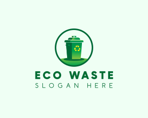 Garbage Bin Recycle logo design