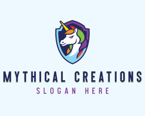 Gaming Mythical Unicorn logo design