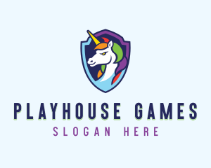 Gaming Mythical Unicorn logo design