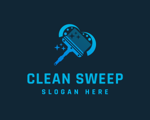 Broom Sweep Clean logo design