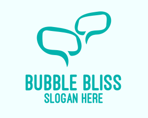 Green Message Bubble logo