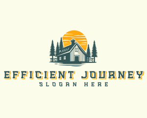 Sunset Farm Cabin logo design