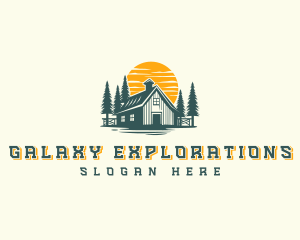 Sunset Farm Cabin logo design