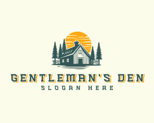 Sunset Farm Cabin logo design