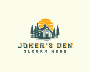 Sunset Farm Cabin logo design