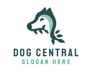 Green Leaf Dog logo design