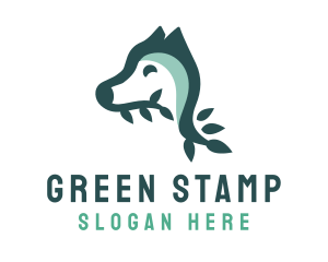 Green Leaf Dog logo design