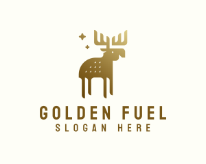 Golden Wild Moose logo design