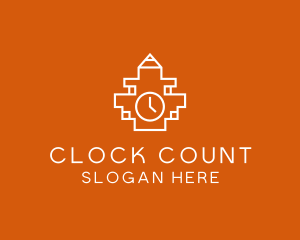 Abstract Clock Tower logo