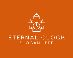 Abstract Clock Tower logo