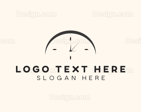 Minimalist Clock Timepiece Logo