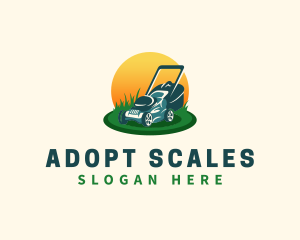 Lawn Grass Mower logo design