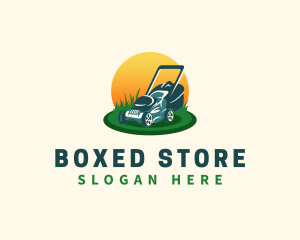 Lawn Grass Mower logo design