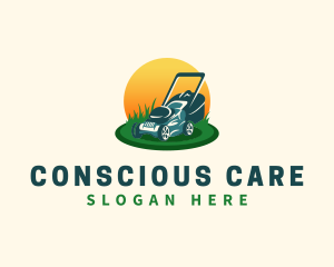 Lawn Grass Mower logo design