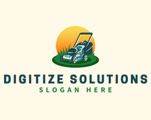 Lawn Grass Mower logo design