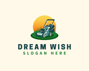 Lawn Grass Mower logo design