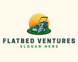 Lawn Grass Mower logo design