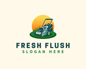 Lawn Grass Mower logo design