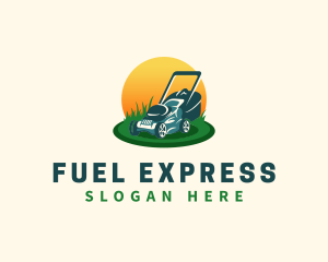 Lawn Grass Mower logo design