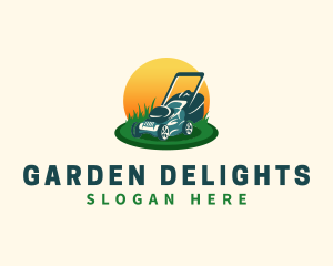 Lawn Grass Mower logo design