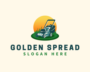 Lawn Grass Mower logo design