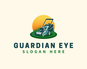 Lawn Grass Mower logo design