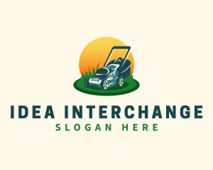 Lawn Grass Mower logo design