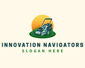 Lawn Grass Mower logo design