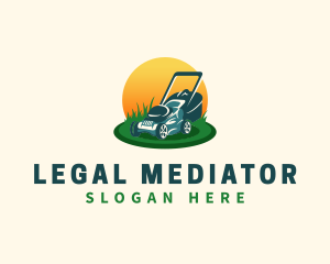 Lawn Grass Mower logo design