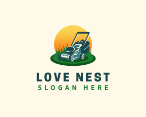 Lawn Grass Mower logo design