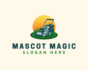 Lawn Grass Mower logo design