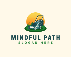 Lawn Grass Mower logo design