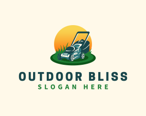 Lawn Grass Mower logo design