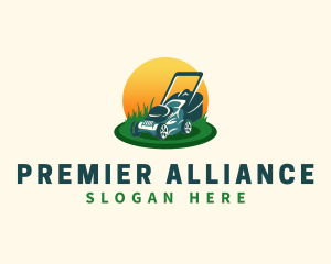 Lawn Grass Mower logo design